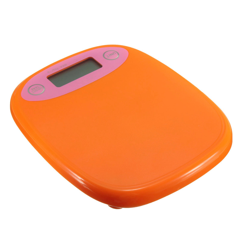 7kg/1g orange durable portable electronic digital lcd household kitchen food diet postal scale weight balance gram backlight