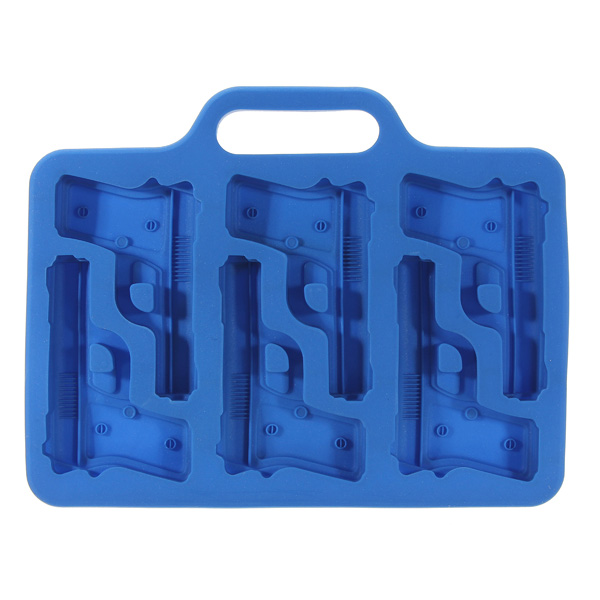 best promotion! silicone gun shape ice cube jelly chocolate cake cookies maker mold mould tray