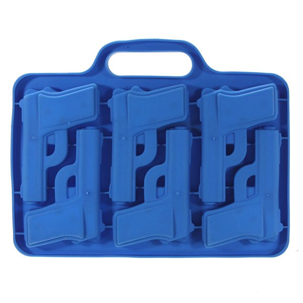 best promotion! silicone gun shape ice cube jelly chocolate cake cookies maker mold mould tray