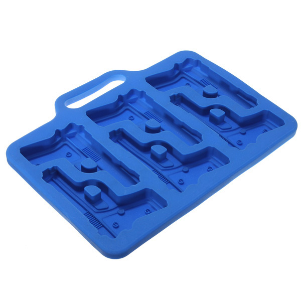 best promotion! silicone gun shape ice cube jelly chocolate cake cookies maker mold mould tray