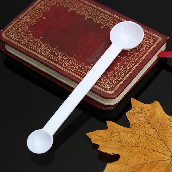 best promotion!!white measuring spoon double ended 1g & 3g kitchen essential aid scale powder slat cooking tool