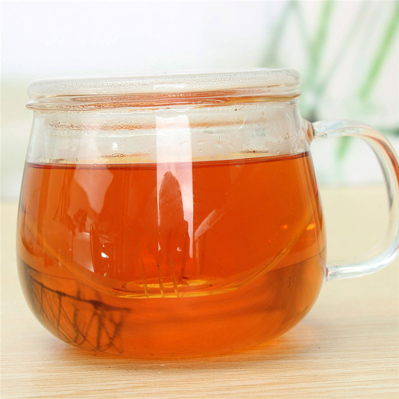 brand new 320ml 80x80x85mm clear glass heat resistant tea mug coffee cup with tea infuser filter lid