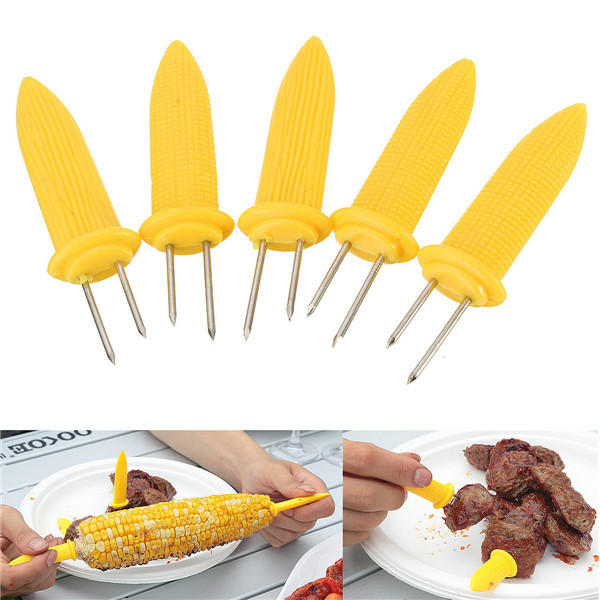 brand new 8pcs jumbo corn on the cob holders skewers prongs kitchen tool for barbecue yellow brand new 8pcs jumbo corn on the cob holders skewers prongs kitchen tool for barbecue yellow