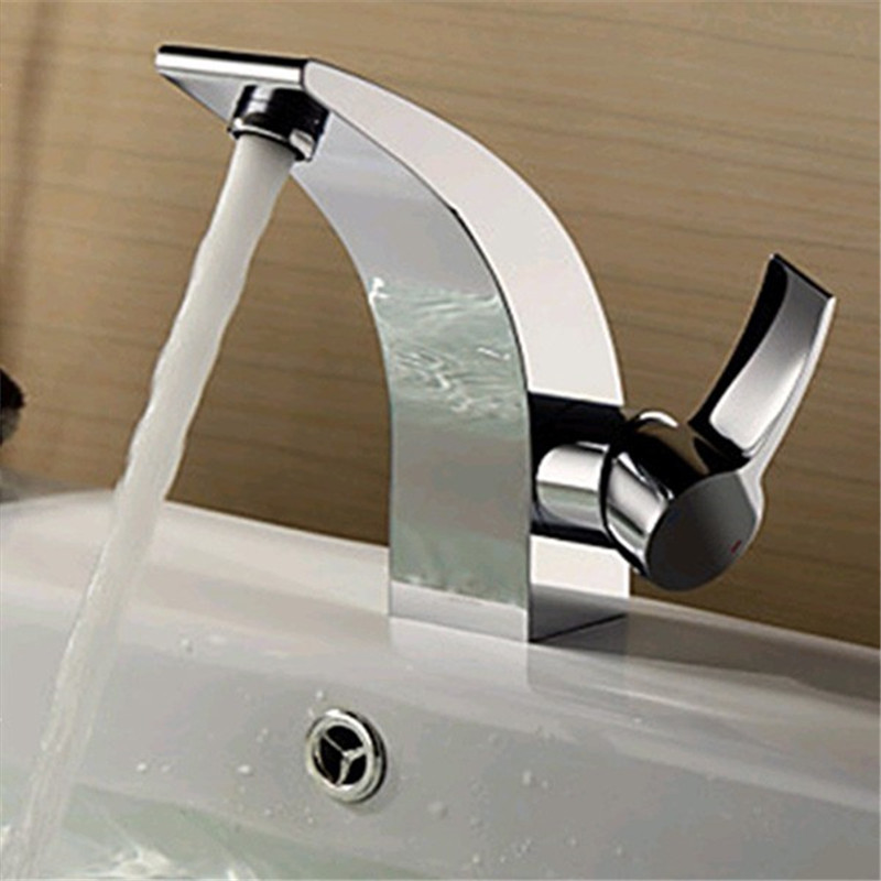 brand new and cold mixer water tap bathroom basin faucet kitchen sink bath chrome and brass led faucets