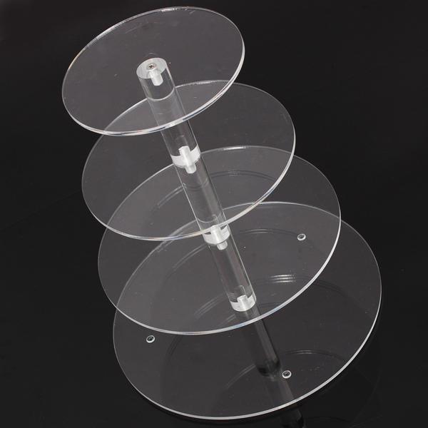 brand new assemble and disassemble round acrylic 4 tier cupcake cake stand for birthday wedding party cake shop home