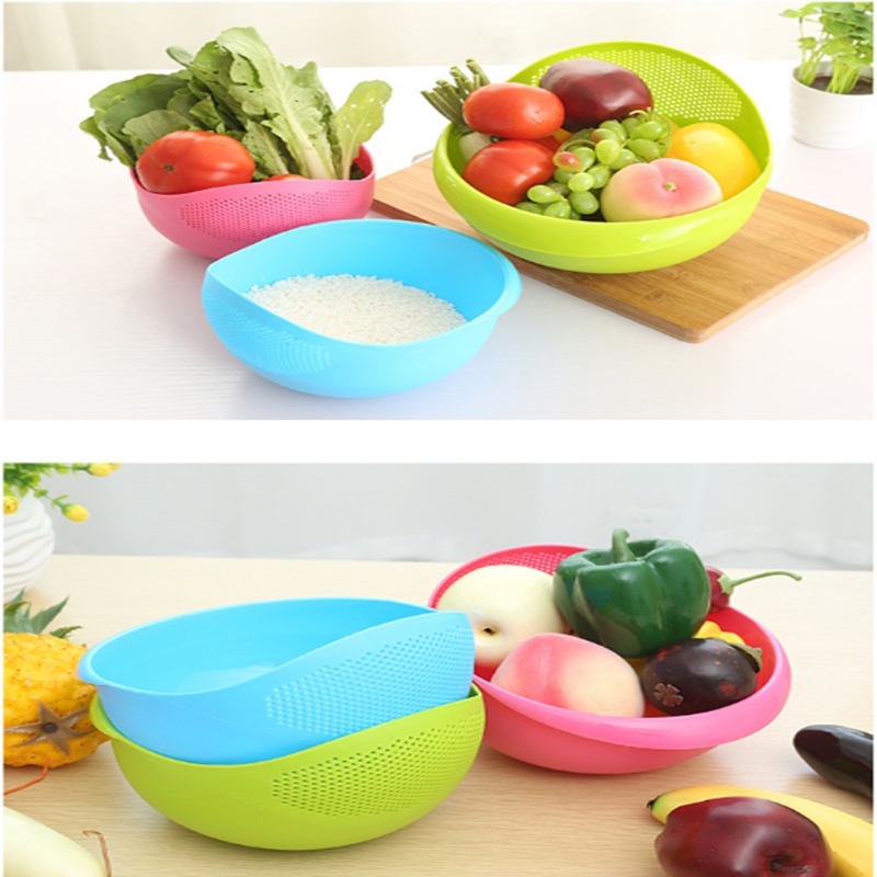 brand new candy color 2-in-1 rinse bowl and strainer fruit vegetable wash 26*24*12cm for home kitchen brand new candy color 2-in-1 rinse bowl and strainer fruit vegetable wash 26*24*12cm for home kitchen