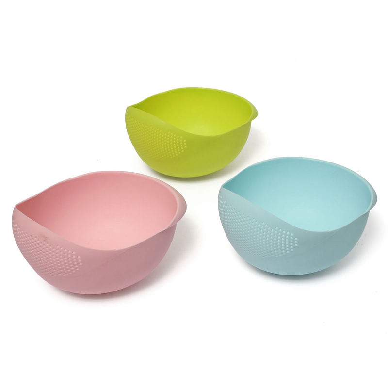 brand new candy color 2-in-1 rinse bowl and strainer fruit vegetable wash 26*24*12cm for home kitchen