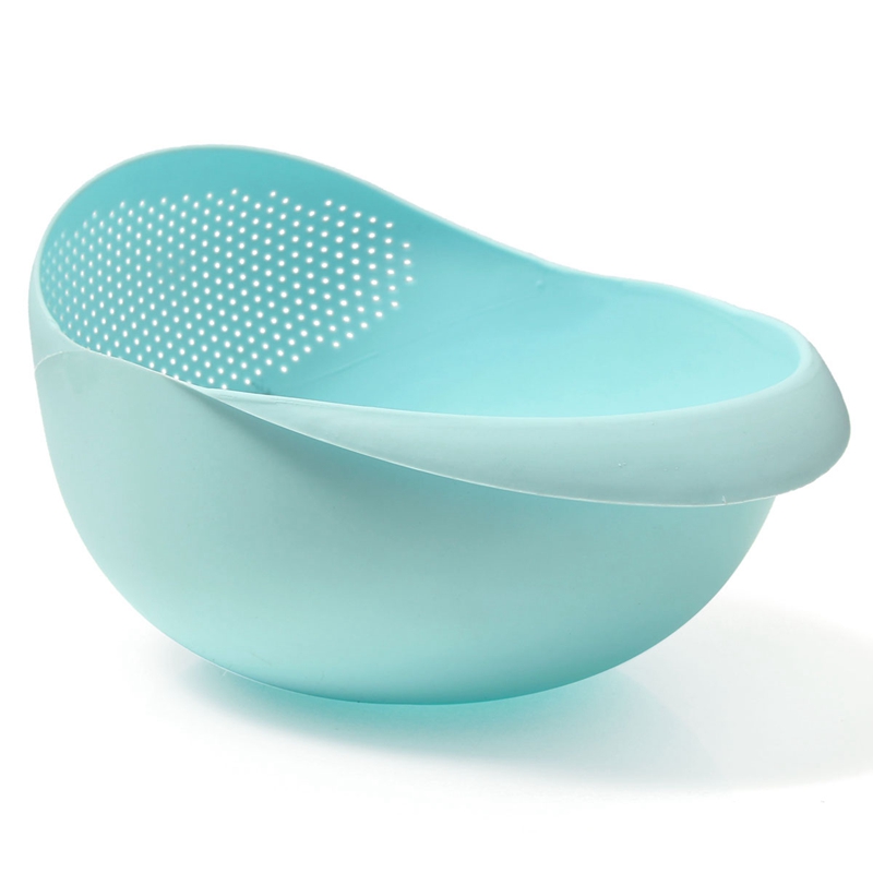 brand new candy color 2-in-1 rinse bowl and strainer fruit vegetable wash 26*24*12cm for home kitchen