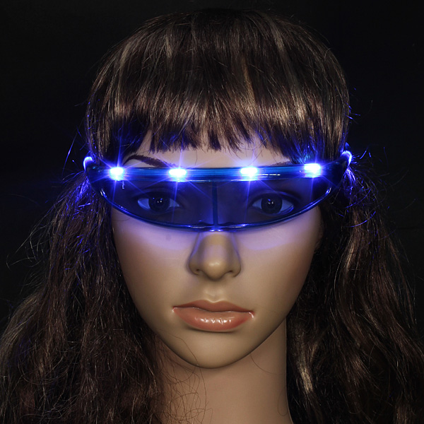 brand new flashing led space light up sun glasses glow rave party club disco gift toy blue