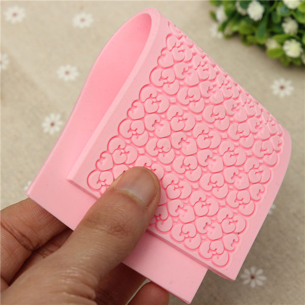 brand new for pink silicone lace embossed mold mould handmade fondant cake decorating kitchen diy tool