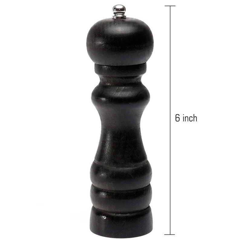 brand new high standard 1pc wooden manual salt pepper grinder mill stainless steel bottle grinding tools milling cutter