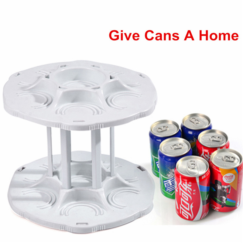 brand new household creation bottle shelf cabinet two tier spining coke holder/shelving canned/beverage rotating rack