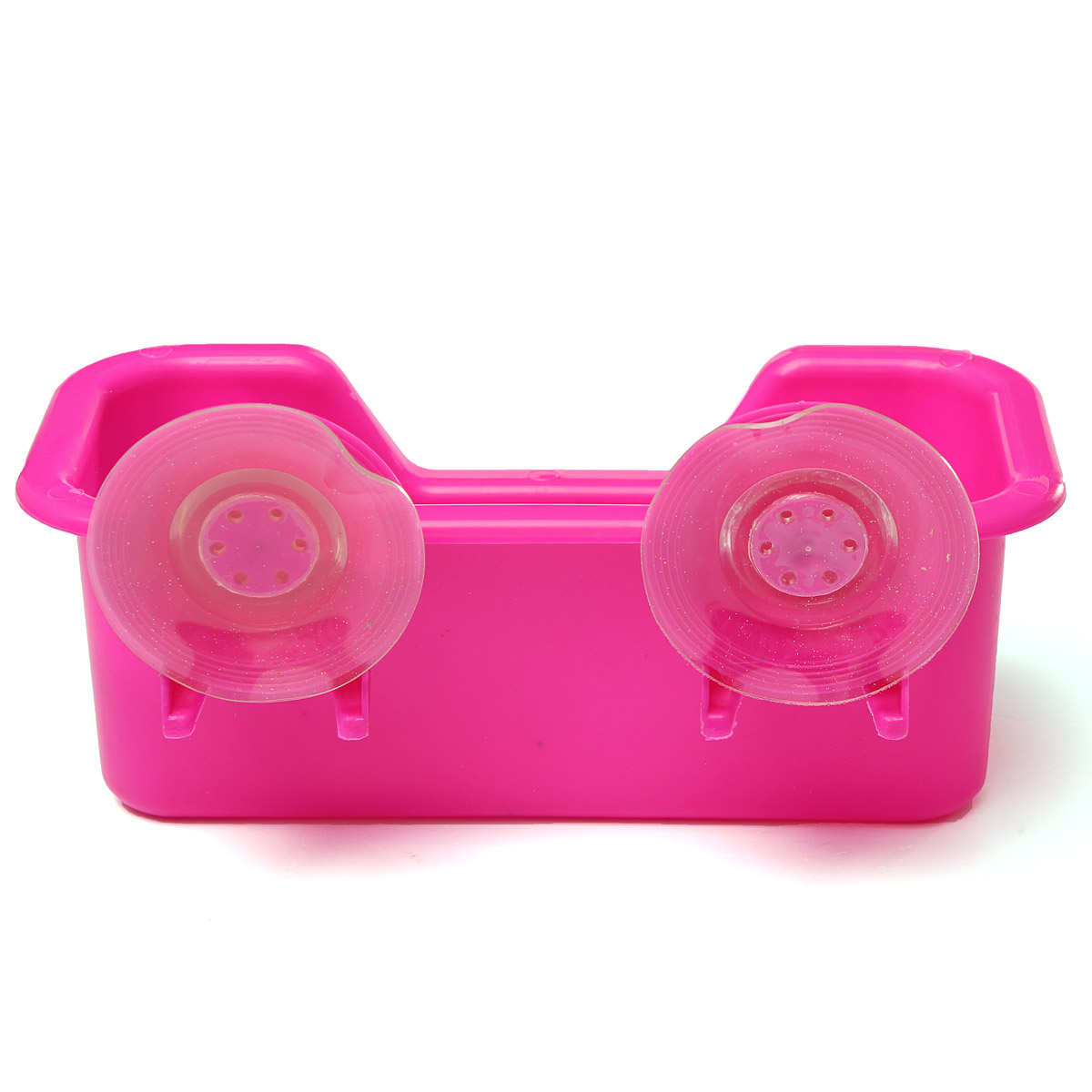 brand new plastic movable sucker strong suction wall storage holder bathroom shower dual cup organizer basket new colors random