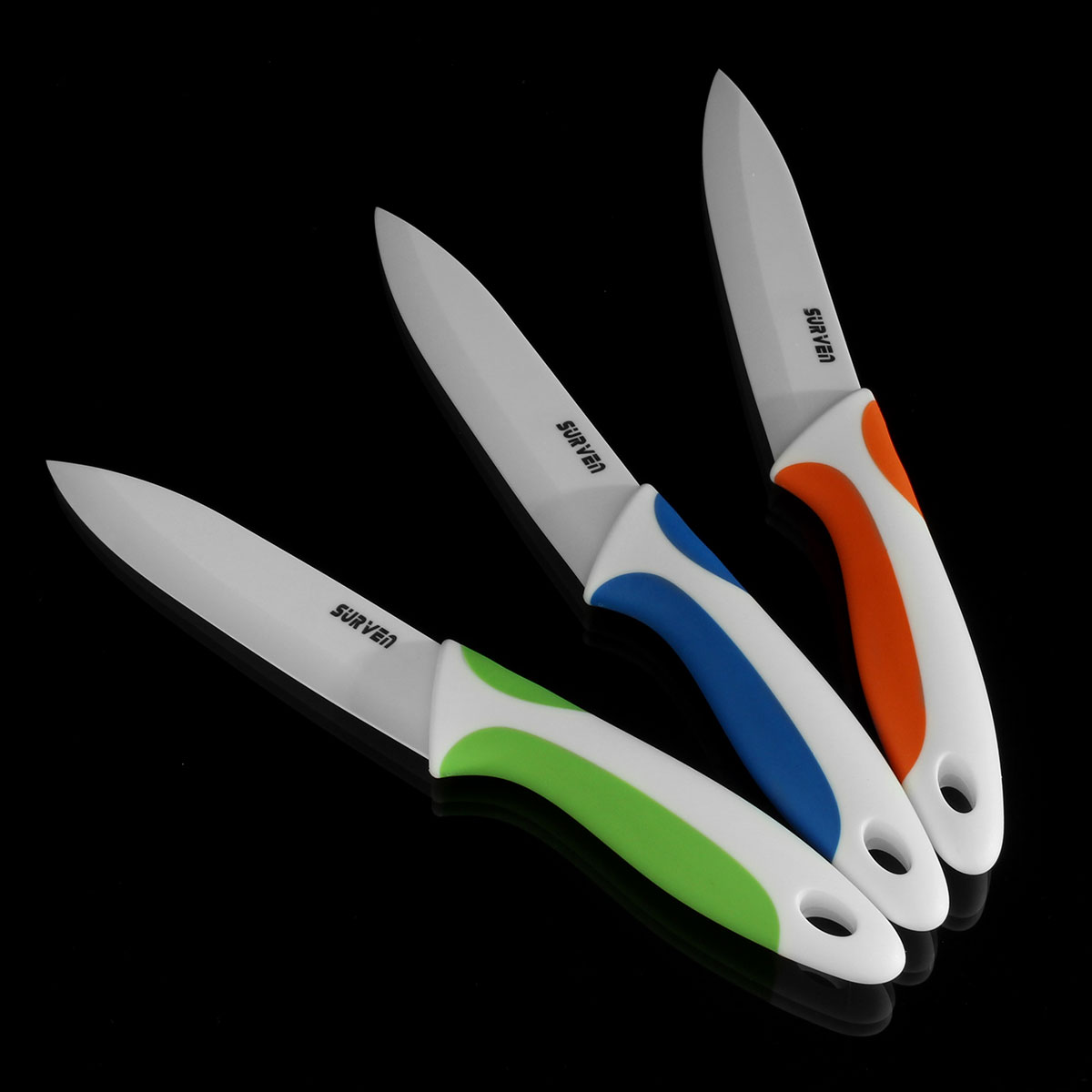 brand surven new arrival 1pcs kitchen dining bar 5 inch ceramic knife paring fruit utility chef ceramic knife useful design