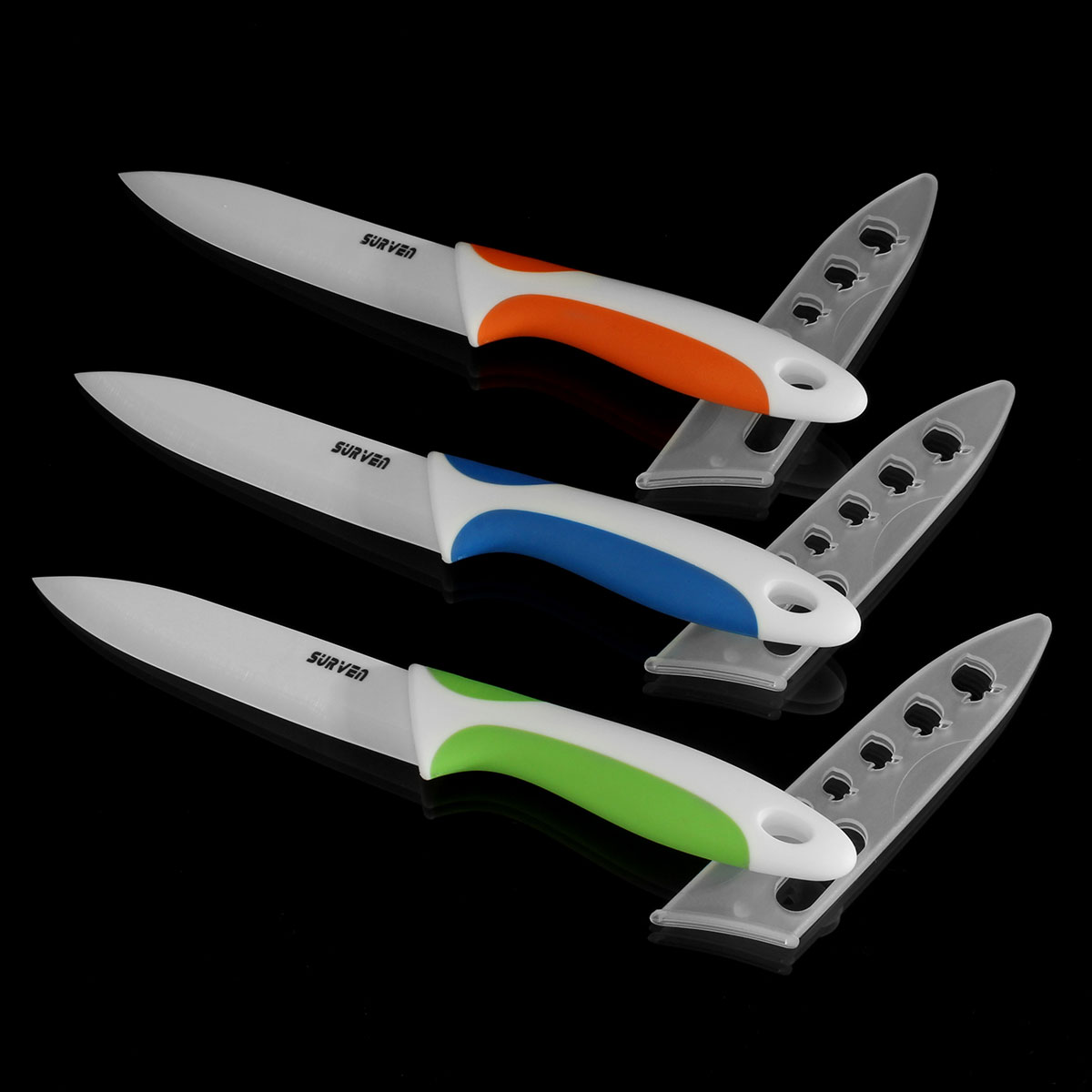 brand surven new arrival 1pcs kitchen dining bar 5 inch ceramic knife paring fruit utility chef ceramic knife useful design