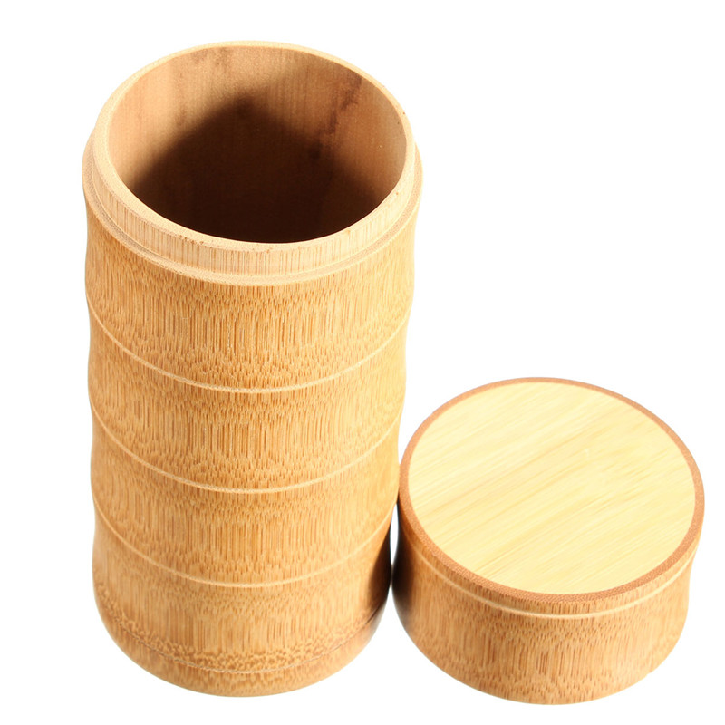 chinese vintage tea box bamboo storage bottles tea canister boxes column tea jar caddy storage case handmade organizer
