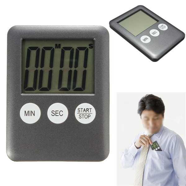 display digital slim magnetic large lcd kitchen timer count up down cooking alarm warning