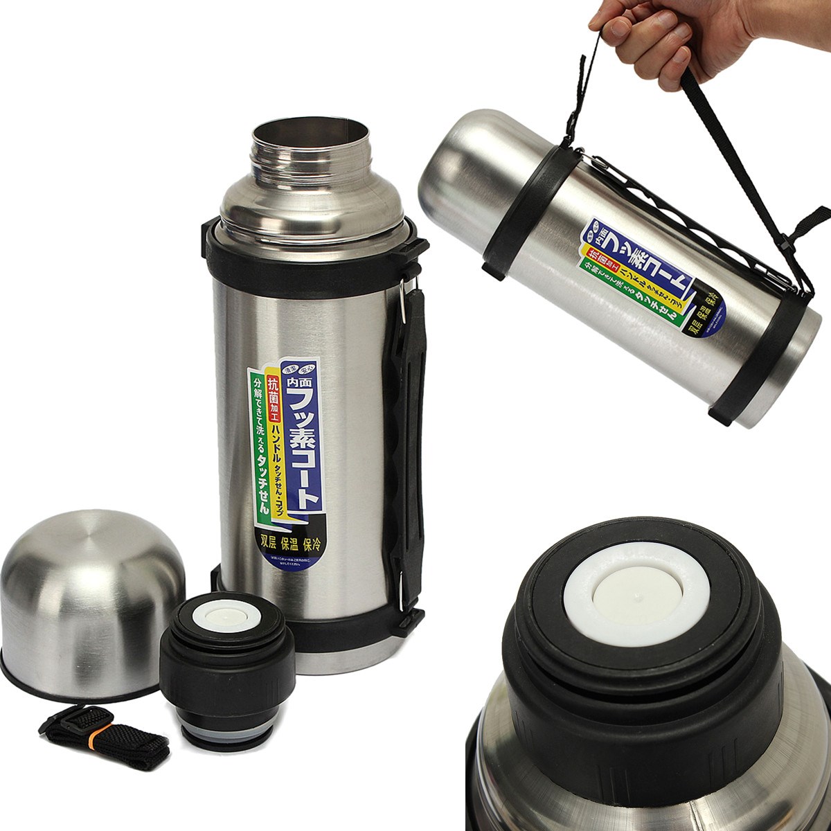 durable quality 32 oz stainless steel vacuum for thermos insulated travel flask bottle 1.2l convenient to home travel