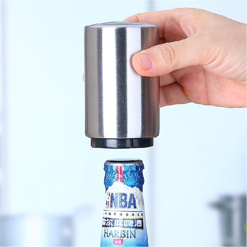 easy beer bottle opener automatic stainless steel beer juice drinking bottle opener gift bar tool opener kitchen cooking tools
