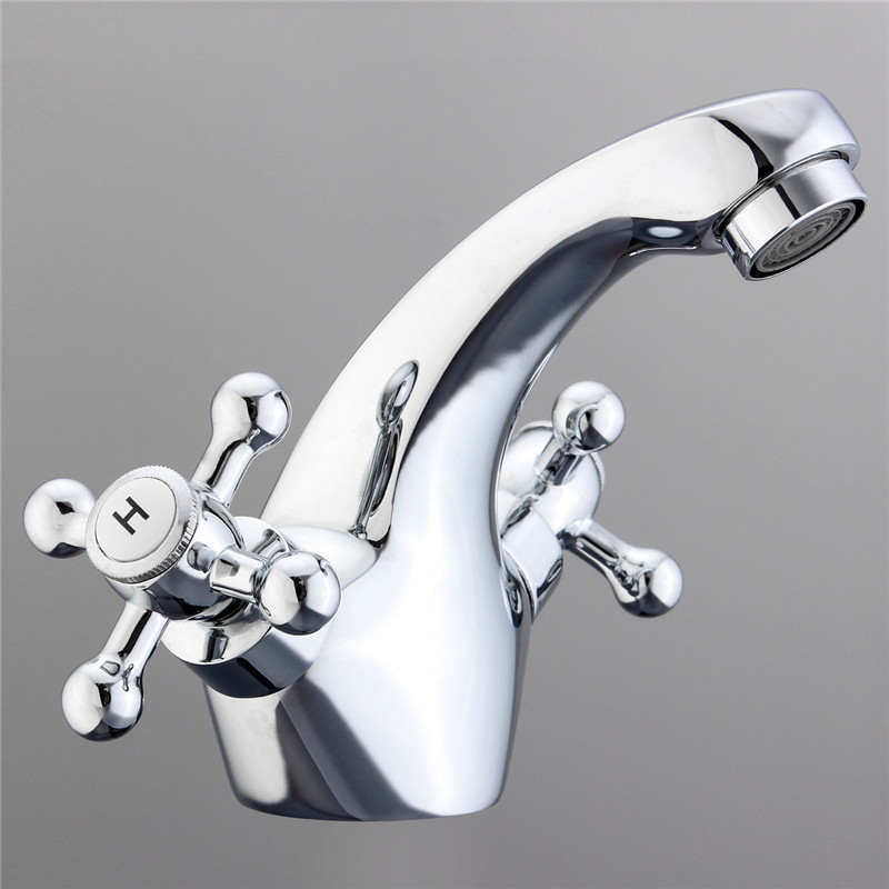 european style brass chrome faucet double handle bathroom faucet luxury bathtub basin sink mixer&tap
