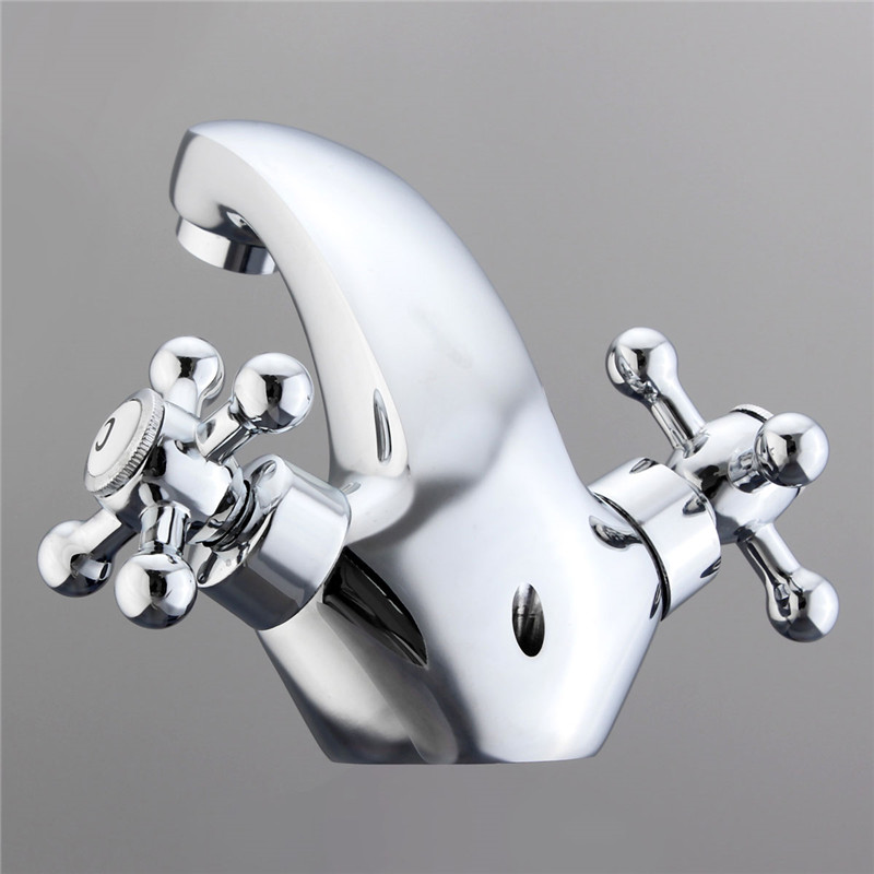 european style brass chrome faucet double handle bathroom faucet luxury bathtub basin sink mixer&tap