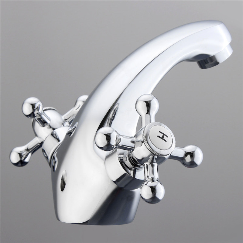 european style brass chrome faucet double handle bathroom faucet luxury bathtub basin sink mixer&tap