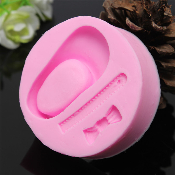 excellent quality child baby shoe with bow silicone mould sugarcraft soap fondant cake decor tool excellent quality