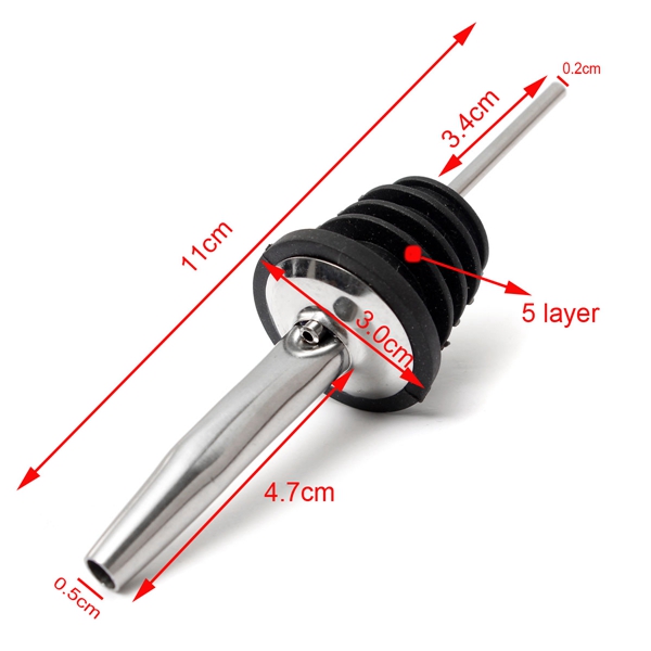 excellent quality stainless steel liquor spirit pourer flow wine bottle pour spouts stopper tool new arrival