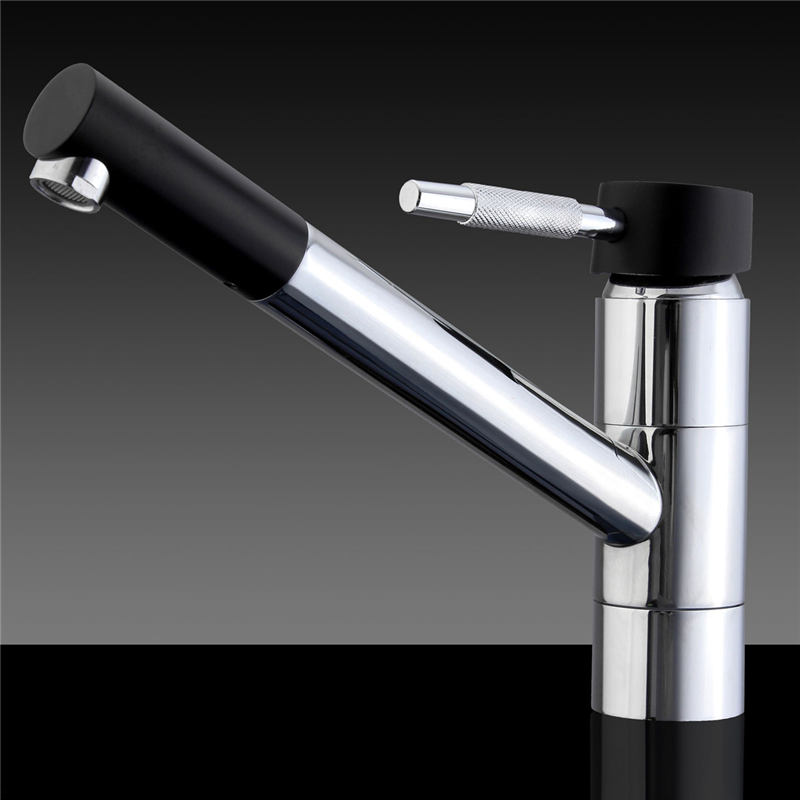 flexible chrome brass black paint spout cold and water tap kitchen sink single lever faucet mixer taps