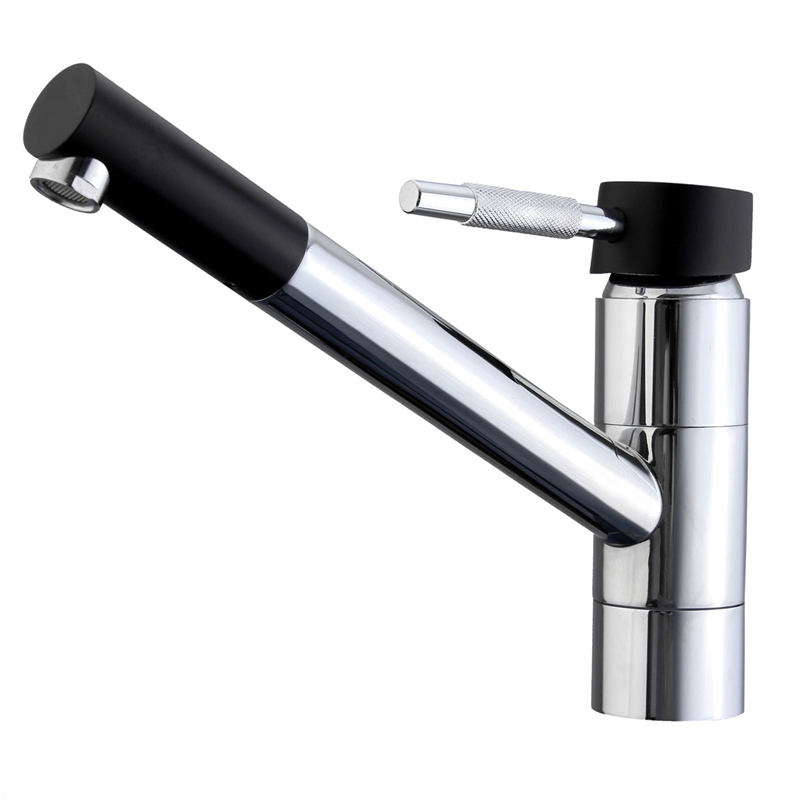 flexible chrome brass black paint spout cold and water tap kitchen sink single lever faucet mixer taps
