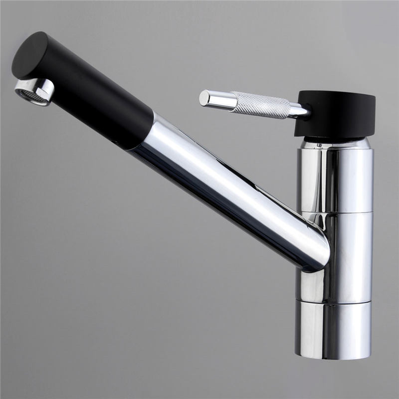 flexible chrome brass black paint spout cold and water tap kitchen sink single lever faucet mixer taps