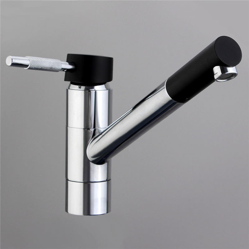 flexible chrome brass black paint spout cold and water tap kitchen sink single lever faucet mixer taps