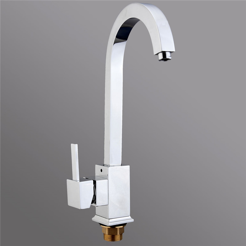 flexible chrome brass square twin lever square of cookhouse sink monobloc lever faucet mix tap