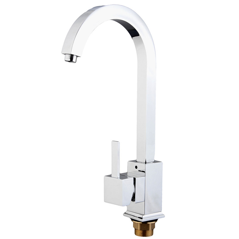 flexible chrome brass square twin lever square of cookhouse sink monobloc lever faucet mix tap