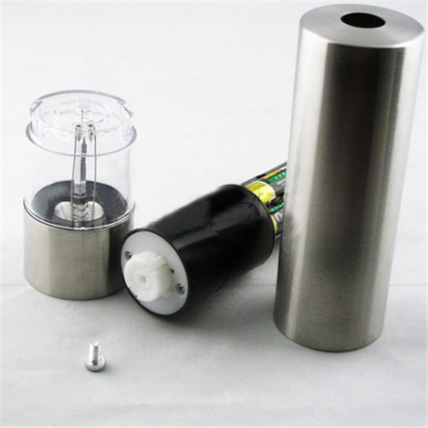 great quality portable and durable electric stainless steel kitchen tool salt pepper mill grinder muller with light