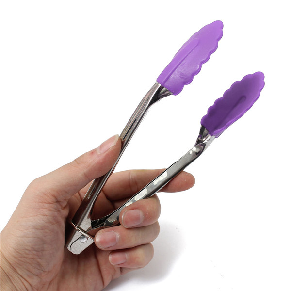 hale!!! silicone mini food tong cooking handling clip clamp for home restaurant kitchen best promotion