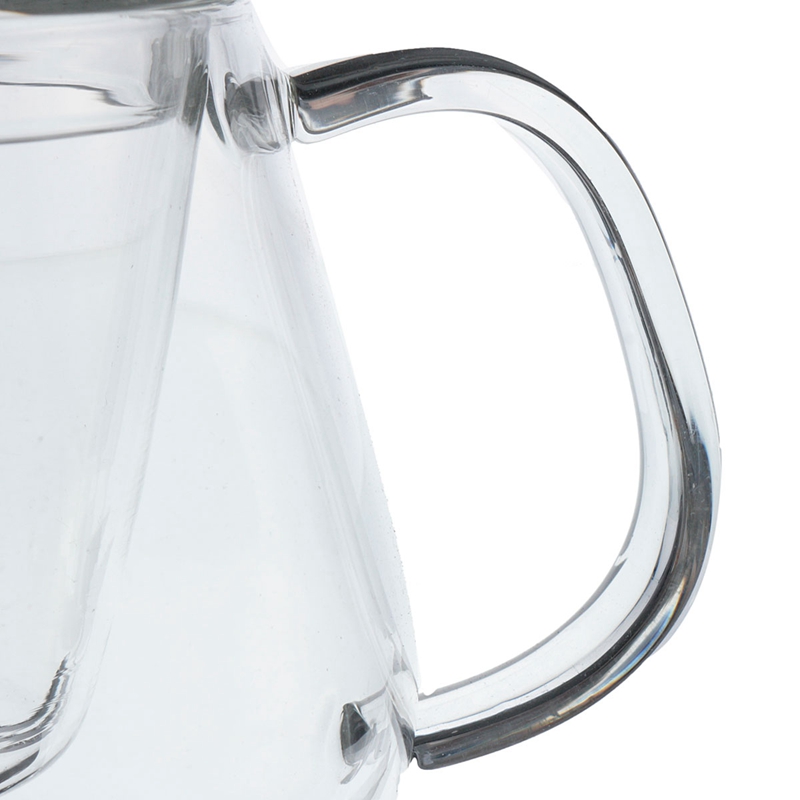 high-end 500ml heat-resisting resistan handmade clear glass teapot with infuser&lid flower convenient office tea pot kettle