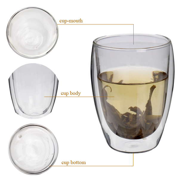 high standard 350ml double wall glass double glass coffee tea cups glassware mugs and cups new technology
