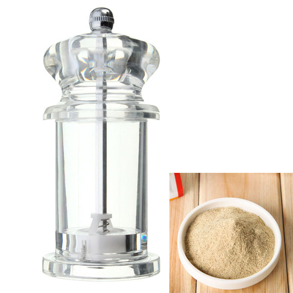 kitchen accessories 140mm acrylic manual pepper grinder salt spices mill shaker transparent grinding tool milling cutter machine kitchen accessories 140mm acrylic manual pepper grinder salt spices mill shaker transparent grinding tool milling cutter machine