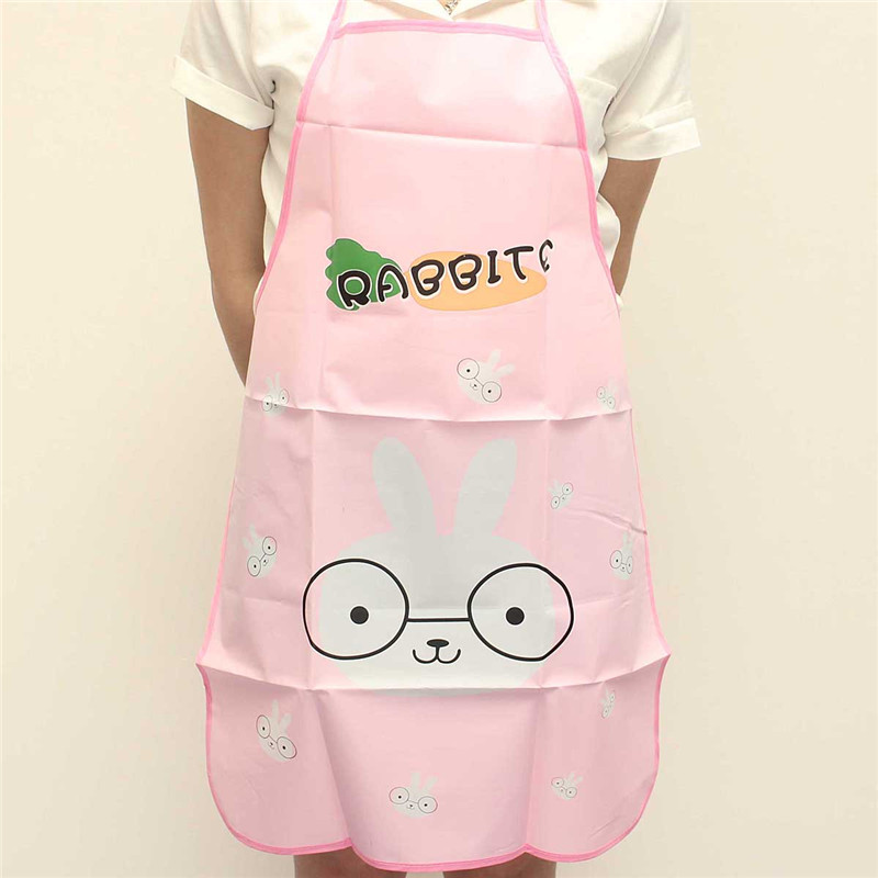 lovely cartoon apron waterproof women kitchen apron restaurant home bib cooking antifouling sleeveless aprons