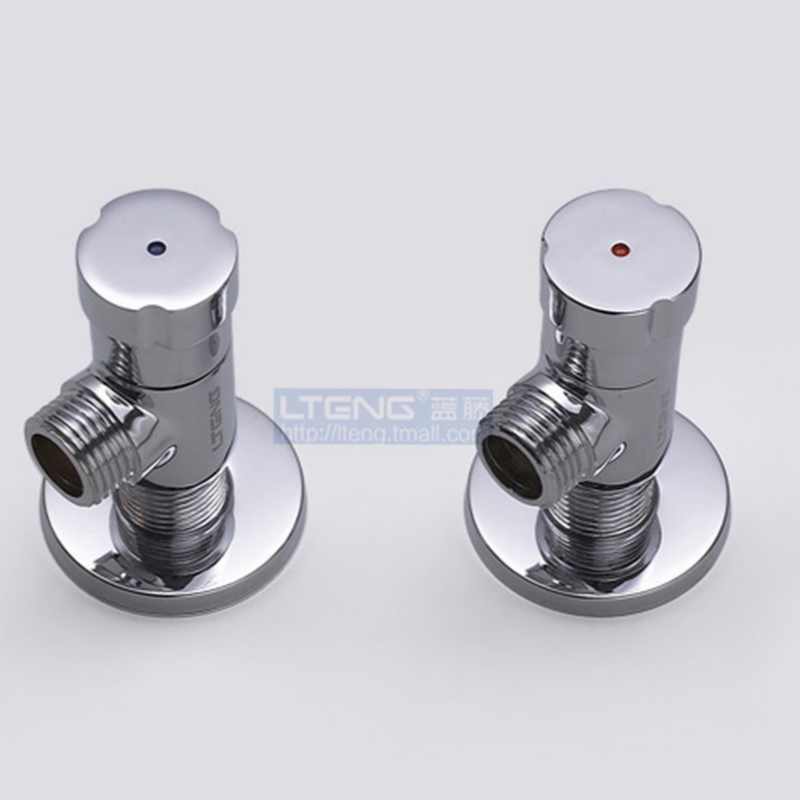 lteng g1/2 x1/2 stainless steel triangle valve bathroom angle /cold valves kitchen basin control valve