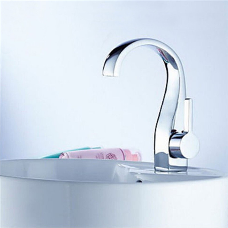 modern design single handle waterfall widespread contemporary chrome /cold mixer water tap basin faucet kitchen sink