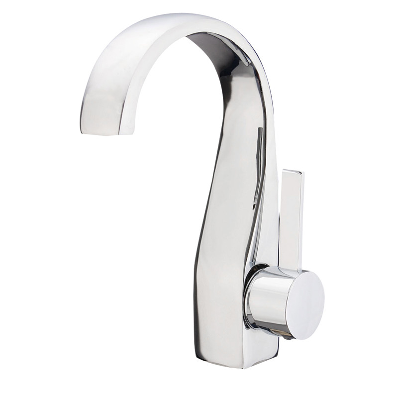 modern design single handle waterfall widespread contemporary chrome /cold mixer water tap basin faucet kitchen sink