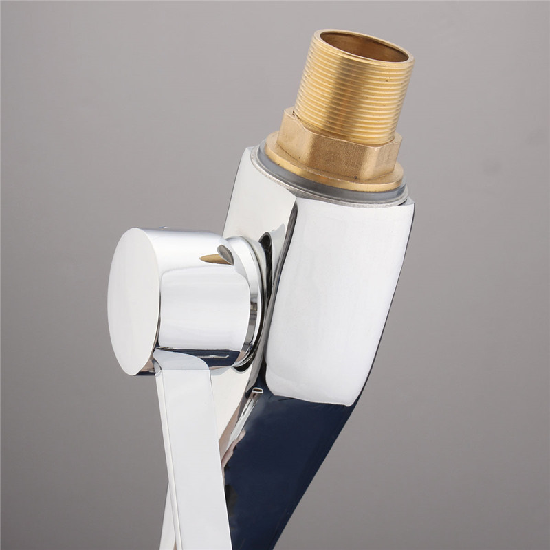 modern design single handle waterfall widespread contemporary chrome /cold mixer water tap basin faucet kitchen sink