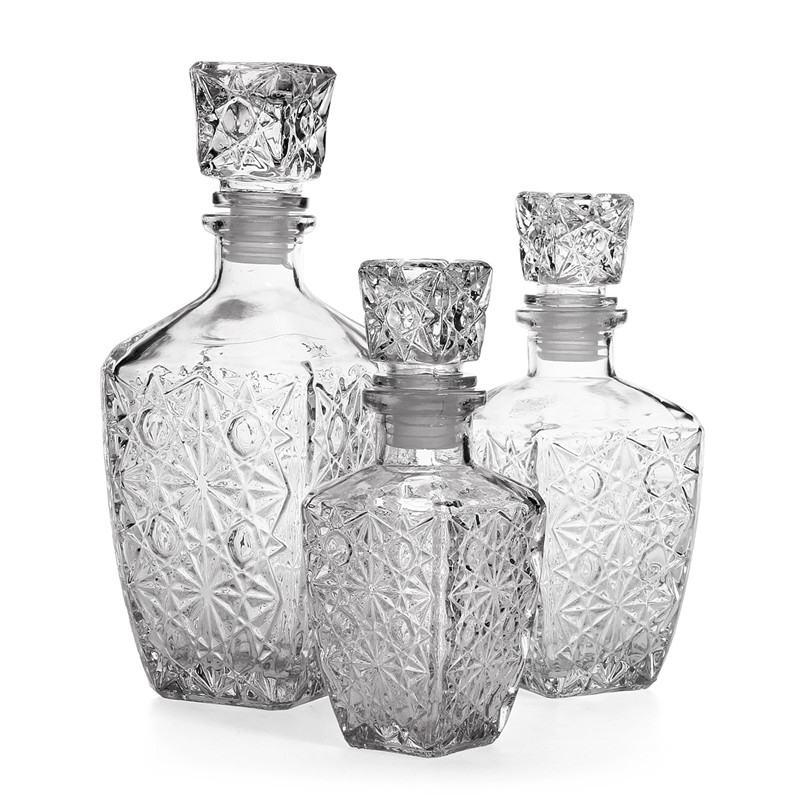 most popular practical glass whiskey liquor wine drinks decanter 200ml crystal bottle wine carafe beautiful gift new