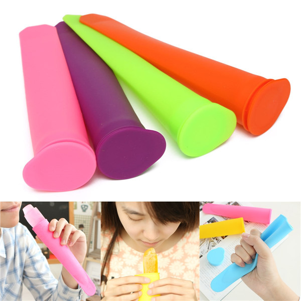 new 4pcs silicone push up ice pop cream jelly lolly stick yogurt maker mould