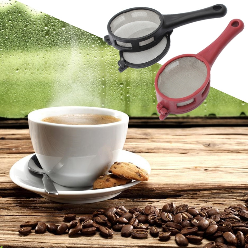 new arrival 2pcs coffee tea filter mesh infuser spoon travel office home brew stick tool kit