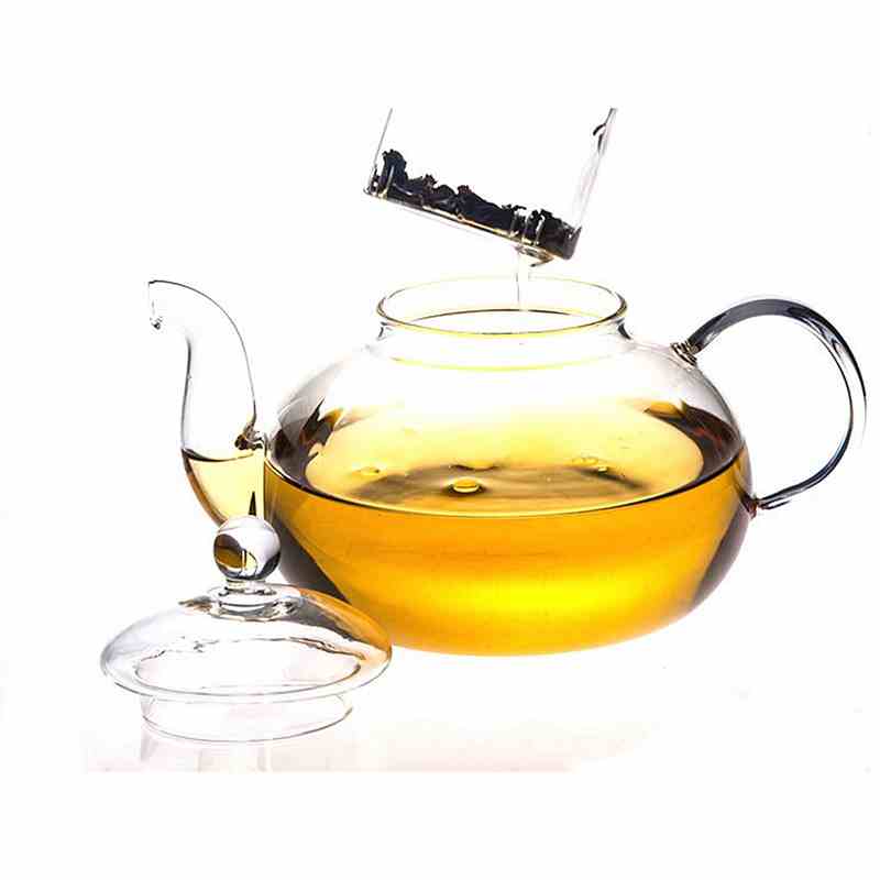 new arrival 800ml heat resistant glass teapot with infuser coffee tea leaf herbal teapot