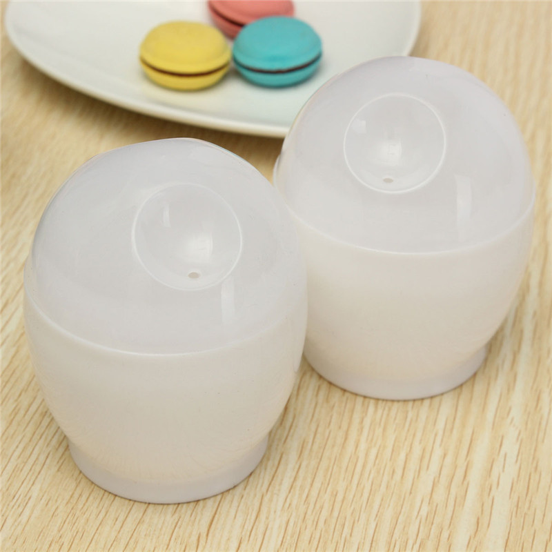 new arrival practical 2 pcs white microwave oven cup poacher for various ways of cooking quick eggs cooker kitchen tools