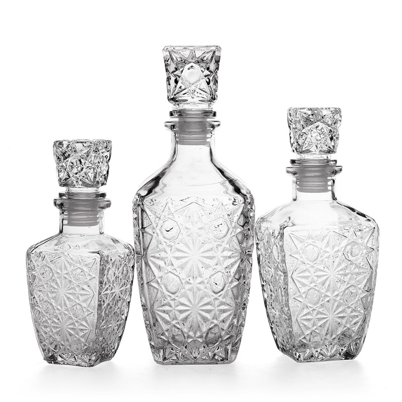 new arrival romantic special design glass whiskey liquor wine drinks decanter 850ml crystal bottle wine carafe beautiful gift